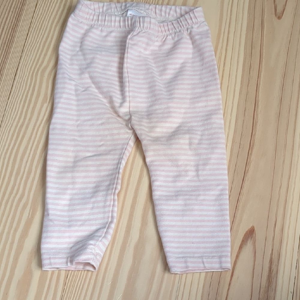 Hanna Andersson Light Pink Striped Leggings